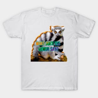 lemur art colorful nature popart wildlife T-Shirt